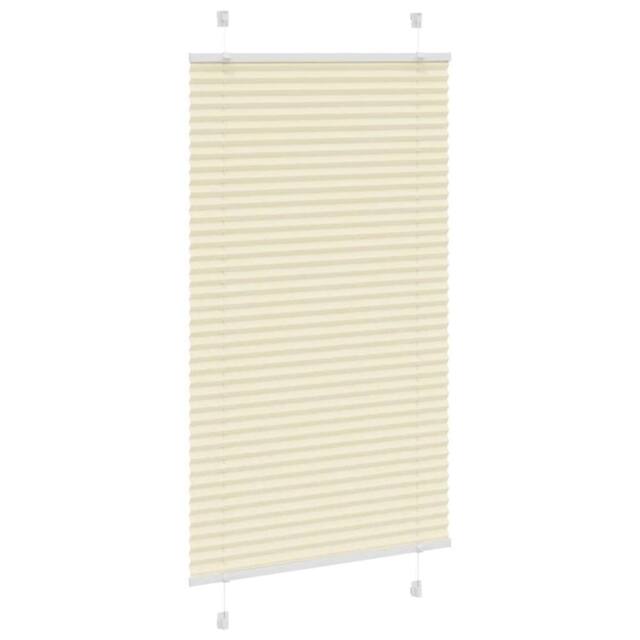 Berkfield Home Pleated Blind Cream 80x150 cm Fabric Width 79.4 cm Polyester - image 1