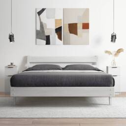 Berkfield Home Sideboards 2 pcs White 30x30x70 cm Engineered Wood - Size: 30 x 30 x 70 cm - thumbnail 3