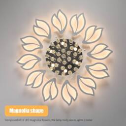 NIVOR 12 Light Acrylic LED Dimmable Flush Mount Ceiling Light Remote in White - thumbnail 9