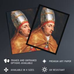 Artery8 Peter Paul Rubens Portrait of Pope Nicholas V Framed Wall Art Print - Size: A4 - thumbnail 2