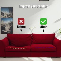 FLAVORA Sofa Cushion Support for Sagging Seat in Black - Size: 100 cm x 190 cm - thumbnail 2