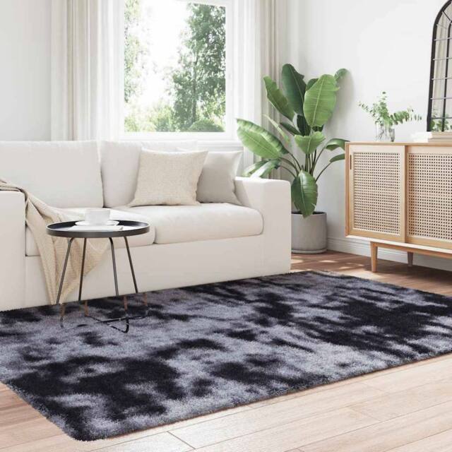 Berkfield Home Shaggy Rug High Pile NAVARRA Dark Grey 130x200 cm Polyester - Size: Medium - image 1