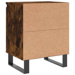 Berkfield Home Bedside Cabinets 2 pcs Smoked Oak 40x30x50 cm Engineered Wood in Brown - Size: 40 x 30 x 50 cm - thumbnail 8