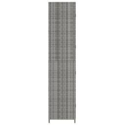 Berkfield Home Garden Storage Cabinet Grey 59x40x180 cm Poly Rattan - Size: 59 x 40 x 180 cm - thumbnail 5