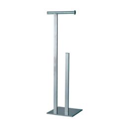 Showerdrape Superbia Chrome Toilet Roll & Spare Paper Holder in Silver - thumbnail 2