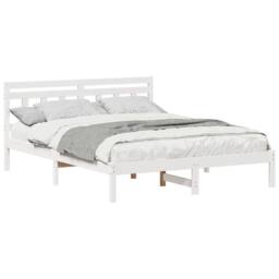 Berkfield Home Traditional with Headboard White Standard Double Pine wood - thumbnail 1