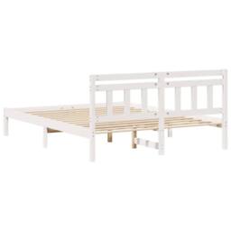 Berkfield Home Traditional with Headboard White Standard Double Pine wood - thumbnail 7