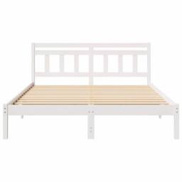 Berkfield Home Traditional with Headboard White Standard Double Pine wood - thumbnail 5