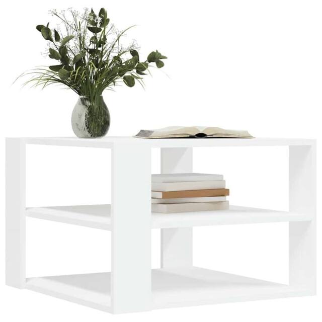 Berkfield Home Decorative Coffee Table White 59.5x59.5x40 cm Engineered Wood - image 1