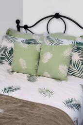 Martex Fern Cushion Cover Pair in Green - Size: 40 cm x 40 cm