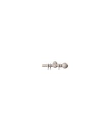 New Edge Blinds 28mm Woodland Curtain Pole Set - Grey in Light Grey - Size: 60 cm