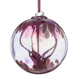 Sienna Glass 10cm Spirit Ball - 'It's A ' in Pink - thumbnail 4