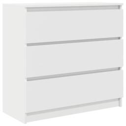 Berkfield Home Sideboard White 80x35x76 cm Engineered Wood - Size: 80 x 35 x 76 cm - thumbnail 3