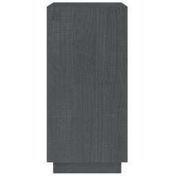 Berkfield Home Beautiful Book Cabinet Grey 40x35x71 cm Solid Pinewood - Size: 40 x 35 x 71 cm - thumbnail 6