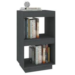 Berkfield Home Beautiful Book Cabinet Grey 40x35x71 cm Solid Pinewood - Size: 40 x 35 x 71 cm - thumbnail 4