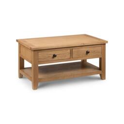 Cheshire Thistlewood Coffee Table With 2 Drawers in Oak in Light Oak - thumbnail 1