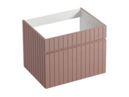 Vente-unique Fluted Wall-Hung Vanity Unit In Pink - 60 Cm - SATARA - thumbnail 7