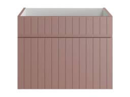 Vente-unique Fluted Wall-Hung Vanity Unit In Pink - 60 Cm - SATARA - thumbnail 2