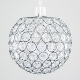 ValueLights Ducy Acrylic Silver Ceiling Pendant Shade - thumbnail 3