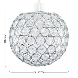 ValueLights Ducy Acrylic Silver Ceiling Pendant Shade - thumbnail 6