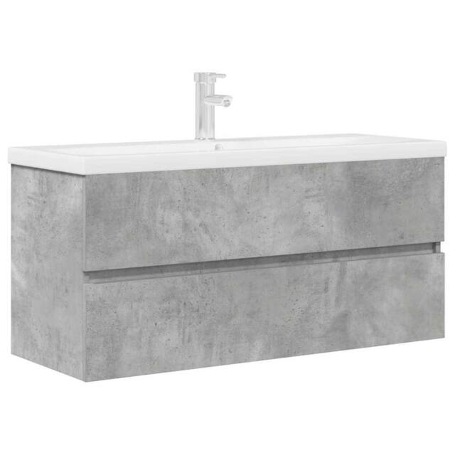 Berkfield Home 2 Piece Bathroom Furniture Set Concrete Grey Engineered Wood - image 1