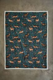 Deyongs Fox & Deer Heated Sherpa Throw - 140x180cm, 10 Temperature Settings, Electric Blanket with Sherpa - 1846 in Teal - Size: 140 cm x 180 cm - thumbnail 4