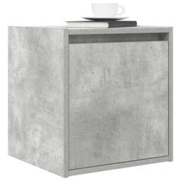 Berkfield Home Durable Wall-Mounted Bedside Cabinet Concrete Grey 38x34x40 cm - Size: 38 x 34 x 40 cm - thumbnail 4
