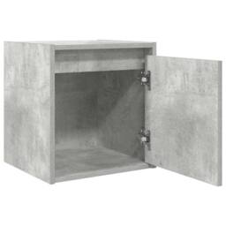 Berkfield Home Durable Wall-Mounted Bedside Cabinet Concrete Grey 38x34x40 cm - Size: 38 x 34 x 40 cm - thumbnail 5