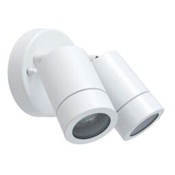 Netlighting Palin 2 Light Outdoor Spotlight Gloss White Glass IP44 GU10 - thumbnail 2