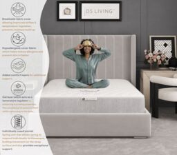 DS Living Imperial Hybrid Pocket Gel Essentials Mattress in Grey - Size: Small Double - thumbnail 7