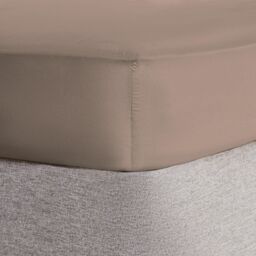 OHS Ultra Soft Microfibre Plain Fitted Bed Sheet in Light Brown - Size: Super King - thumbnail 3