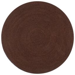 Berkfield Home Handmade Rug Jute Round 90 cm Brown - Size: 100 cm diameter - thumbnail 1