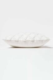 Homescapes Geometric Diamond Tufted Cotton Cushion in White - Size: 45 cm x 45 cm - thumbnail 4