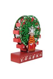 Living and Home Christmas Wooden Ferris Wheel Advent Calendar with Base in Red - thumbnail 5