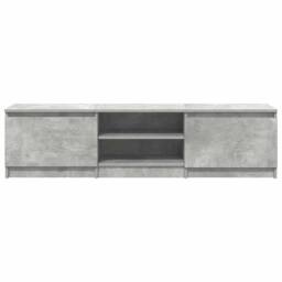 Berkfield Home TV Cabinet Concrete Grey 140x40x35.5 cm Engineered Wood - thumbnail 6