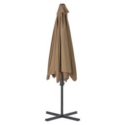 Berkfield Home Outdoor Parasol with Steel Pole 300 cm Taupe in Beige - thumbnail 4