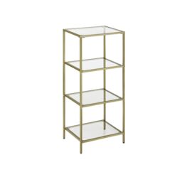 Rafaelo Mobilia Gold Glass 4 Tier Side Table - thumbnail 5