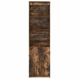 Berkfield Home Highboard Smoked Oak 50x35x180 cm Engineered Wood in Brown - Size: 50 x 35 x 180 cm - thumbnail 6