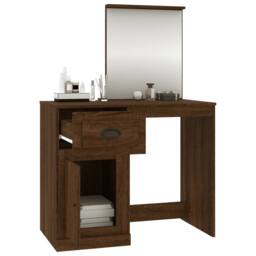 Berkfield Home Durable Dressing Table with Mirror Brown Oak 90x50x132.5 cm Engin - thumbnail 5