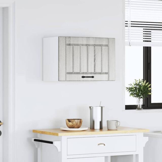 Berkfield Home Kitchen Wall Cabinet Lucca Grey Sonoma Engineered Wood - image 1