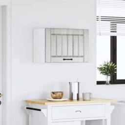Berkfield Home Kitchen Wall Cabinet Lucca Grey Sonoma Engineered Wood - thumbnail 1