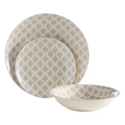Orsina Maya Grey & White 12 Pc Dinner Set - thumbnail 1