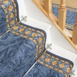 runrug Stair Runner Carpet - Durable, Non-Slip, 5.4mm - 'Cheops' in Blue - Size: 80 cm x 660 cm - thumbnail 2