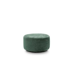 Abakus Direct Harriet Crushed Chenille Swivel Footstool in Rifle Green