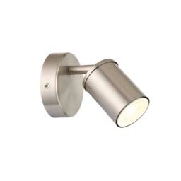 First Choice Lighting Set of 2 Larbert - Brushed Nickel Adjustable Wall or Ceiling Spotlight in Silver - thumbnail 3