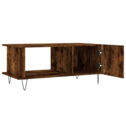 Berkfield Home Coffee Table Smoked Oak 90x50x40 cm Engineered Wood in Brown - Size: 90 x 50 x 40 cm - thumbnail 6