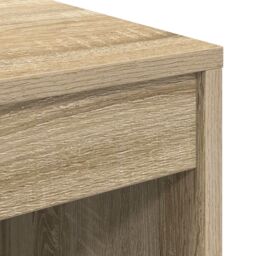 Berkfield Home Computer Desk Sonoma oak Particle board 60 x 50 x 76 cm in Brown - thumbnail 7
