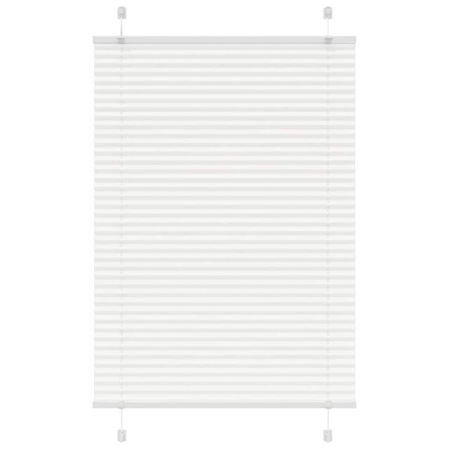 Berkfield Home Pleated Blind White 85x100 cm Fabric Width 84.4 cm Polyester - image 1