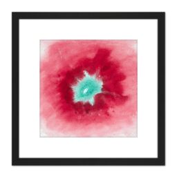 Artery8 Hilma Af Klint Untitled 1920 Abstract Painting 8X8 Inch Square Wooden Framed Wall Art Print Picture with Mount in Black - thumbnail 1