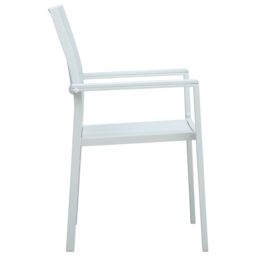Berkfield Home Garden Chairs 4 pcs White Plastic Rattan Look - thumbnail 4